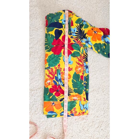 Polo Ralph Lauren Logo Hoodie Vivid Florals Men's Size M 100% Cotton Hawaiian - Picture 7 of 7